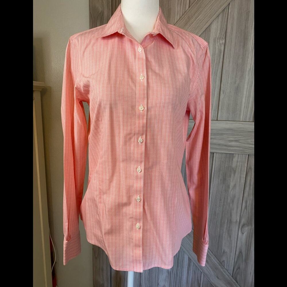 Brooks brothers button down pink and white 6